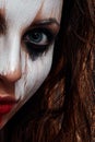 Beauty Woman with amazing Halloween Makeup