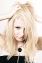 Beauty woman with blond hairs Royalty Free Stock Photo