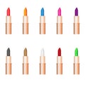 Beauty woman care lipstick color variations eps10