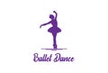 Beauty Woman Girl Lady Ballerina Silhouette Dancing Ballet Logo Design Royalty Free Stock Photo