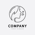 Beauty woman logo for your business salon  skin care and spa Royalty Free Stock Photo