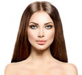 Beauty woman with long healthy brown hair Royalty Free Stock Photo