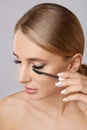 Beauty woman with perfect skin. Applying makeup concept. Royalty Free Stock Photo