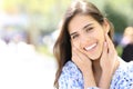 Beauty woman with perfect smile looking at camera Royalty Free Stock Photo