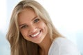 Beauty Woman Portrait. Girl With Beautiful Face Smiling Royalty Free Stock Photo