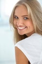 Beauty Woman Portrait. Girl With Beautiful Face Smiling Royalty Free Stock Photo
