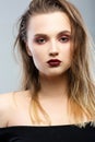 Beauty Woman Portrait. Professional Makeup for Brunette Royalty Free Stock Photo