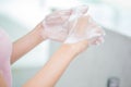 Woman wash her hand Royalty Free Stock Photo
