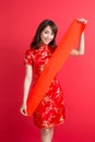 Beauty woman wear cheongsam