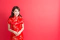 Beauty woman wear cheongsam