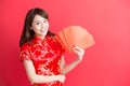 Beauty woman wear cheongsam Royalty Free Stock Photo