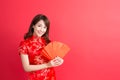 Beauty woman wear cheongsam Royalty Free Stock Photo