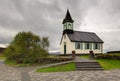 Beauty wooden Pingvallkirkja church - Iceland Royalty Free Stock Photo