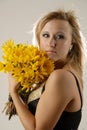 Beauty with yellow flowers