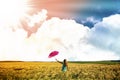 Beauty young girl outdoors enjoying nature. Beautiful teenage mo Royalty Free Stock Photo