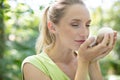 beauty young woman enjoying nature Royalty Free Stock Photo