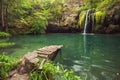 Beautyful forest waterfall Royalty Free Stock Photo