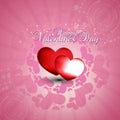Heart in pink background