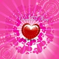 heart in pink background