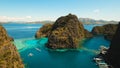 Beautyful lagoon in Kayangan Lake, Philippines, Coron, Palawan. Royalty Free Stock Photo