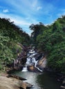 beautyful sunset in Aruvikuthu Water Falls,Aruvikuthu is a beautiful remote waterfall located very near to thodupuzha town in