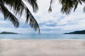 beautyfull white sandy beach emerald sea water and blue sky at Patong beach the most famous tourist attraction on Phuket Island Royalty Free Stock Photo