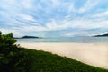 beautyfull white sandy beach emerald sea water and blue sky at Patong beach the most famous tourist attraction on Phuket Island Royalty Free Stock Photo