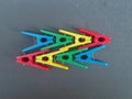 multicolored clothespin collection