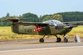 BEAUVECHAIN, BELGIUM - JUL 3, 2010: Royal Danish Air Force Saab T-17 Supporter training aircraft on the tarmac of Beauvechain
