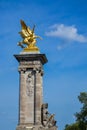 Pont Alexandre III in the center of Paris, France