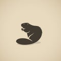 Beaver animal - vector illustration