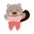 beaver cute cartoon