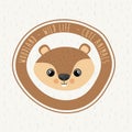 Beaver cute wildlife icon