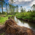 beaver dam, AI generated Royalty Free Stock Photo