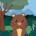 Beaver cute animals cartoons