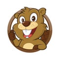 Beaver giving thumb up Royalty Free Stock Photo