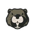 Beaver head mascot Royalty Free Stock Photo