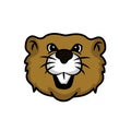 Beaver head mascot vector illustration Royalty Free Stock Photo