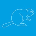 Beaver icon, outline style
