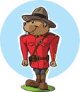 Beaver Mountie Royalty Free Stock Photo