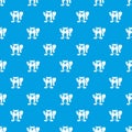 Beaver pattern vector seamless blue Royalty Free Stock Photo