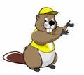 Beaver show (yellow) Royalty Free Stock Photo