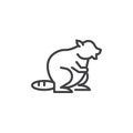 Beaver side view line icon