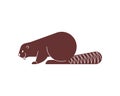 Beaver sign icon isolated. swamp rodent symbol Vector illustration Royalty Free Stock Photo