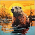 Beaver By Tim King 2017: Richly Colored Skies And Hyper-realistic Water