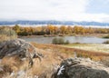 Beaverhead River and Blacktail Mountains in Montana