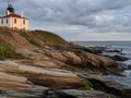 Beavertail Lighthouse, Jamestown, Rhode Island Royalty Free Stock Photo