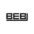 BEB letter logo creative design with vector graphic, BEB Royalty Free Stock Photo