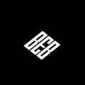 BEB letter logo design on black background Royalty Free Stock Photo