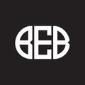 BEB letter logo design on black background. BEB Royalty Free Stock Photo